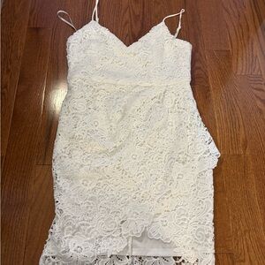 Elegant White Lace Dress
